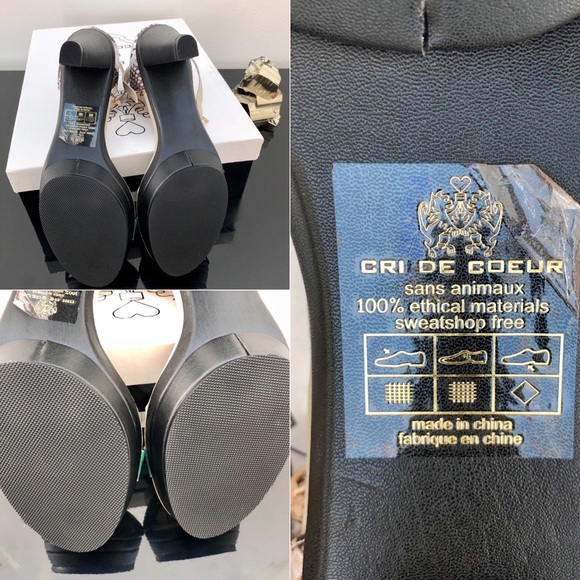 🆕Cri de Coeur ⚜️Vegan Ankle Strap Platform Sandal - Picture 7 of 8